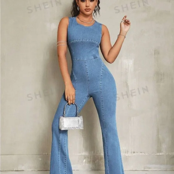 SHEIN, size small, denim dark wash - Picture 4 of 7